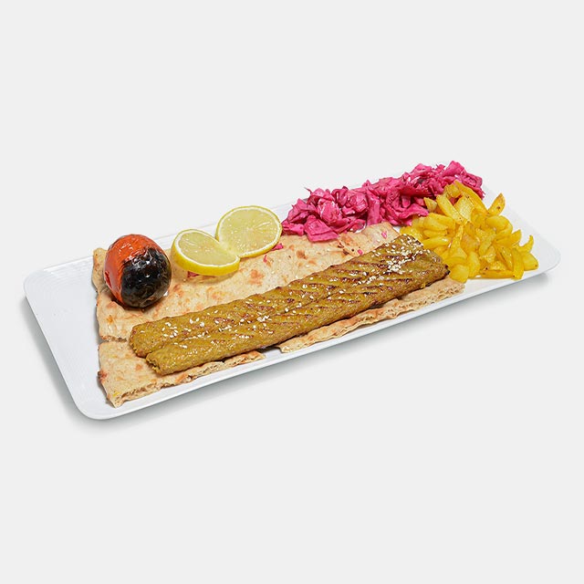  عکس خ کباب کوبيده گوشت دو سيخ